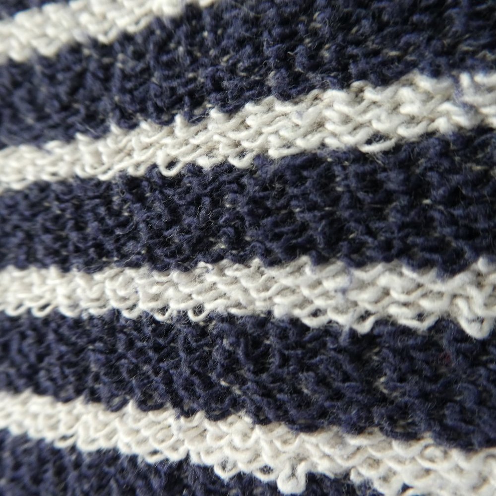 Chubbies Terrycloth Shorts Navy Blue White Stripe Pockets Comfy USA L Large - Picture 2 of 5